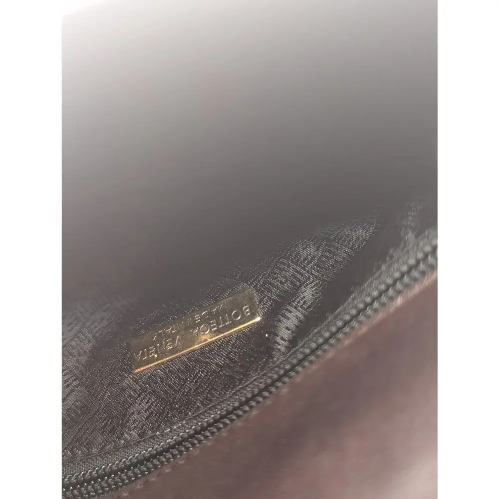 Authentic Bottega Veneta intrecciato 2-Way Bag – Dark Brown
